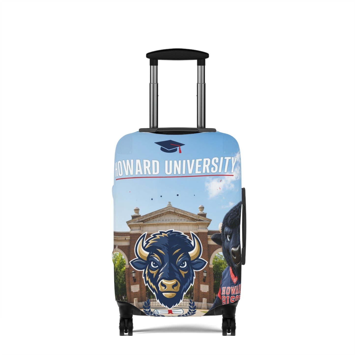 Howard University Bison Mascot Luggage Cover — College Travel Gear