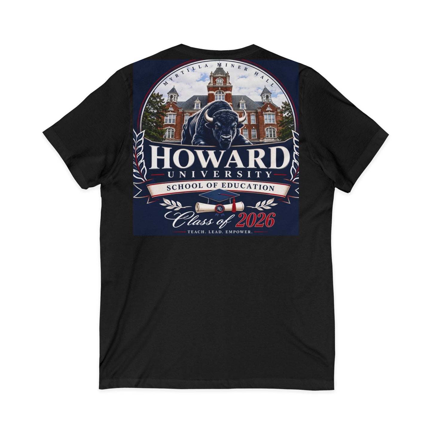 Howard University Class of 2026 Unisex V-Neck T-Shirt | The Mecca Incoming Class Tee