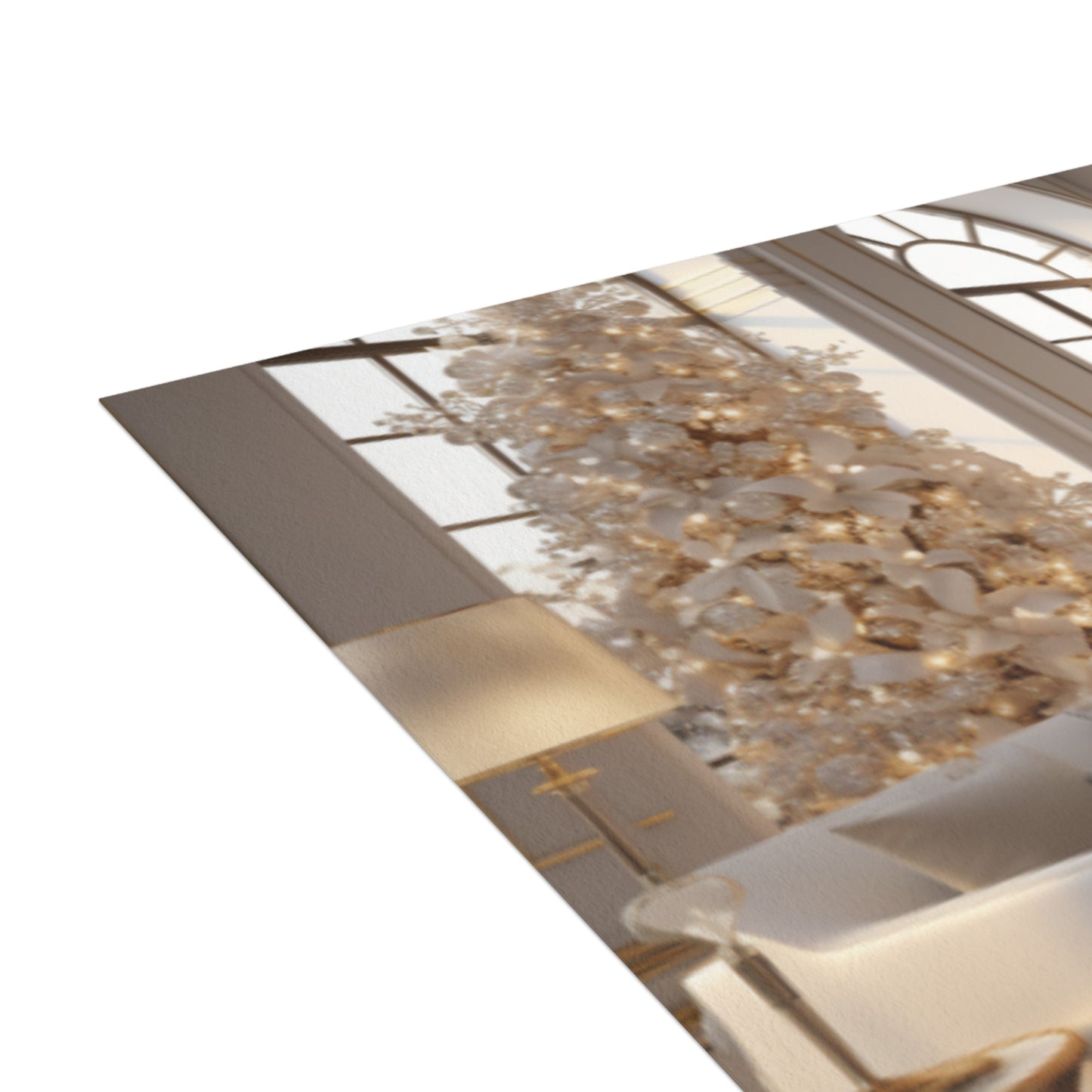 Elegance in Gold & White Christmas Notecards (1, 10, 30, and 50pcs)