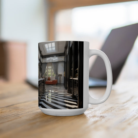 Elegant Kitchen Themed Ceramic Mug 15oz