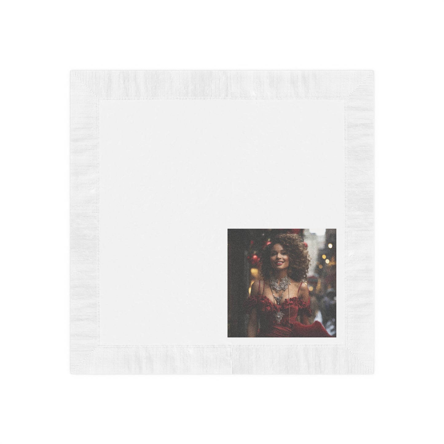 Princess Claus Napkin Set/Jewels/ Red Gown