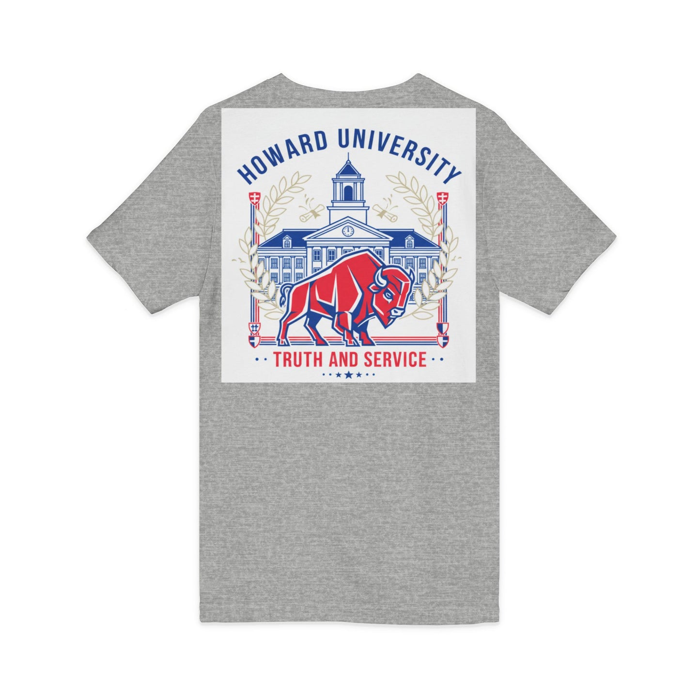 Howard University/ Truth and Service Unisex V-Neck T-Shirt 4