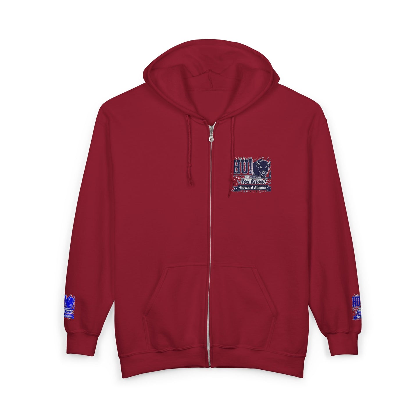 Bison Heritage Embroidered Collection: Full-Zip Sweatshirt | Howard-Inspired HBCU Collegiate Jacket