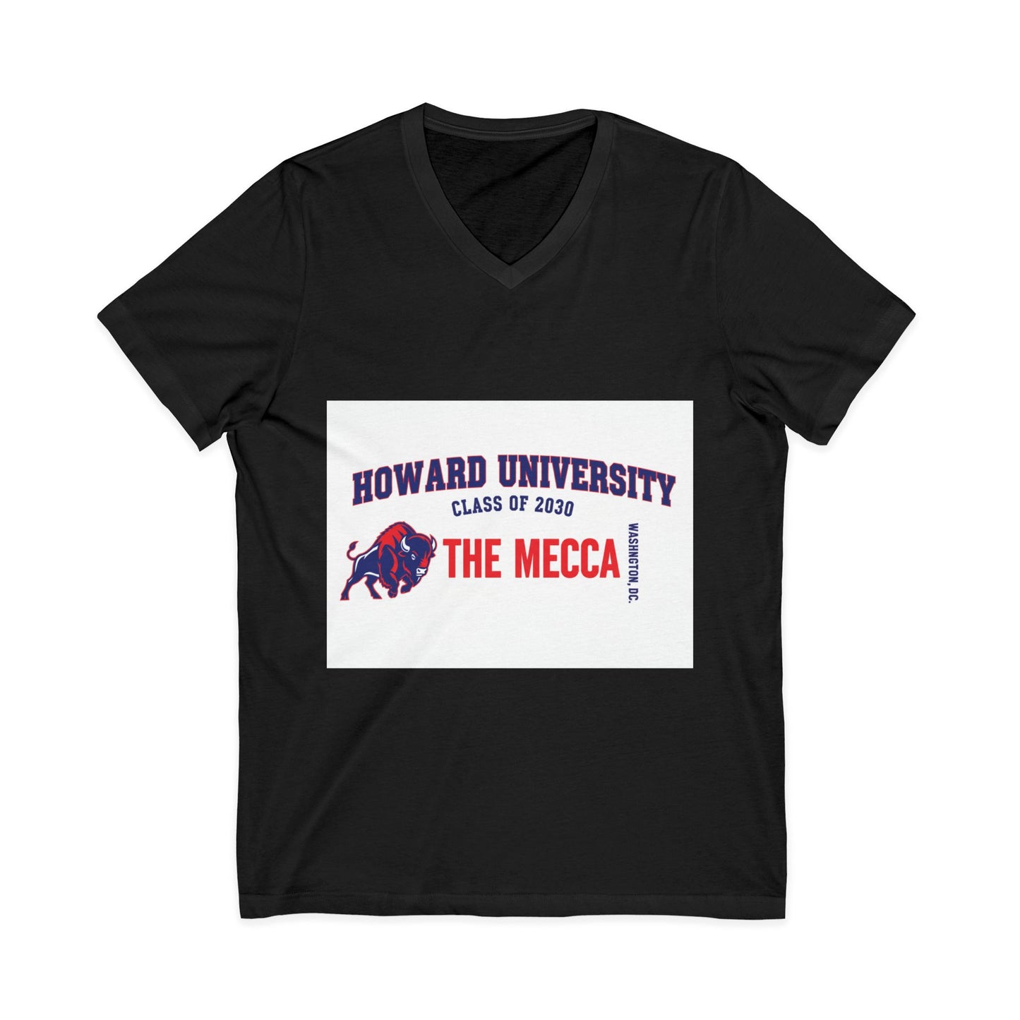 Howard University Class of 2030 Unisex V-Neck T-Shirt | The Mecca Incoming Class Tee