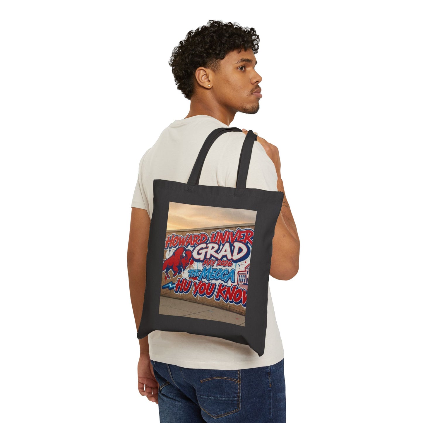Howard University Grad Cotton Canvas Tote – HU, You Know! Rep your legacy. Carry your culture