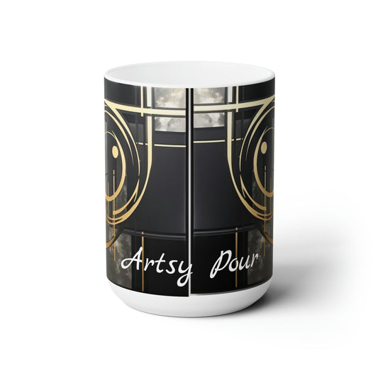 Artsy Pour Ceramic Mug 15oz