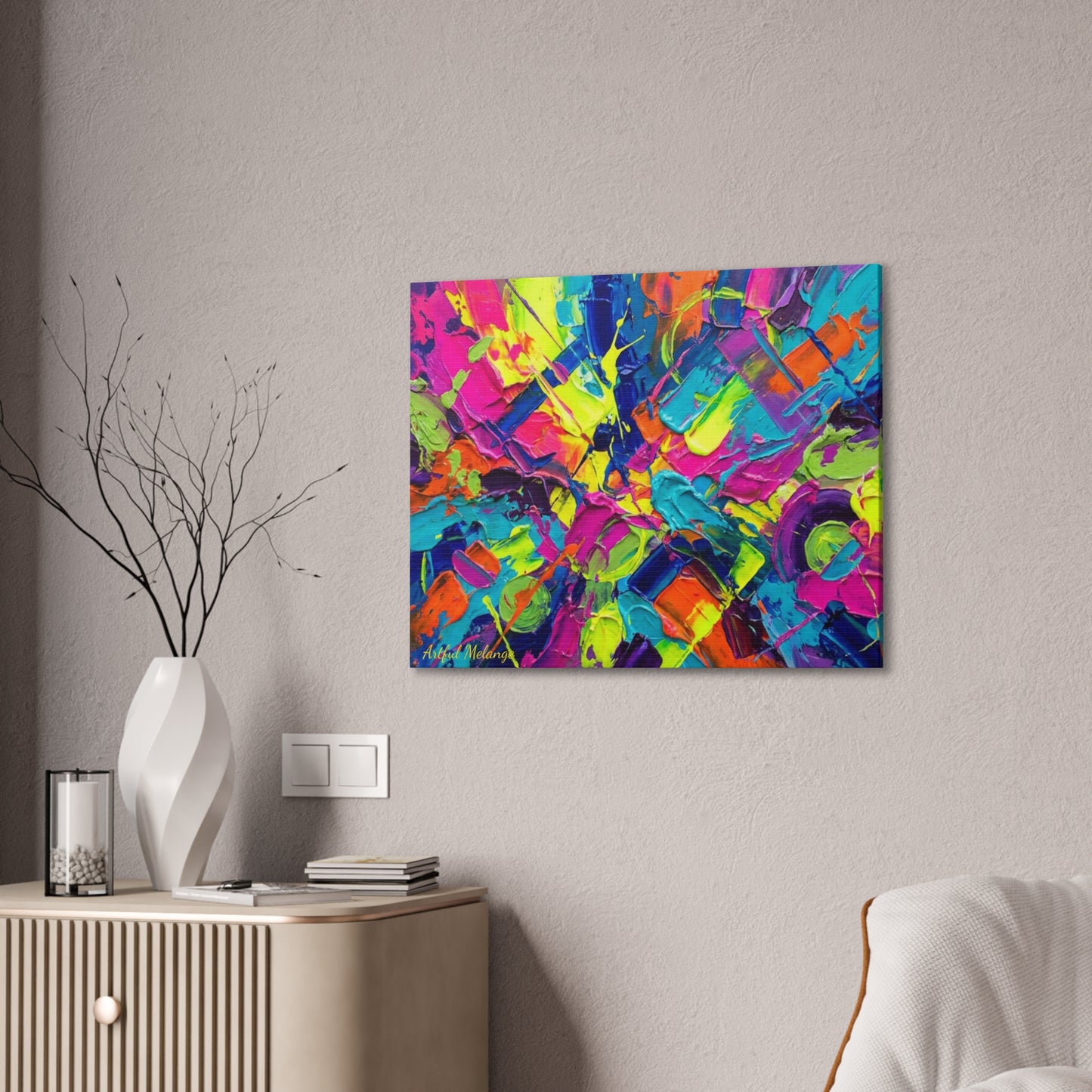 Acrylic Abstract Canvas Print - Richly Textured Artistry