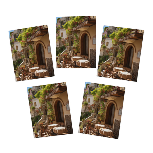 Italian Hillside Scene Design Note Cards (5-Pack)