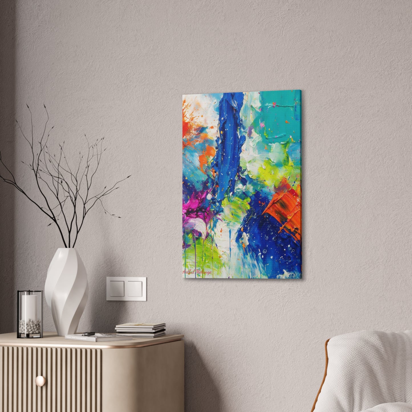 Acrylic Abstract Canvas Print - Richly Textured Artistry