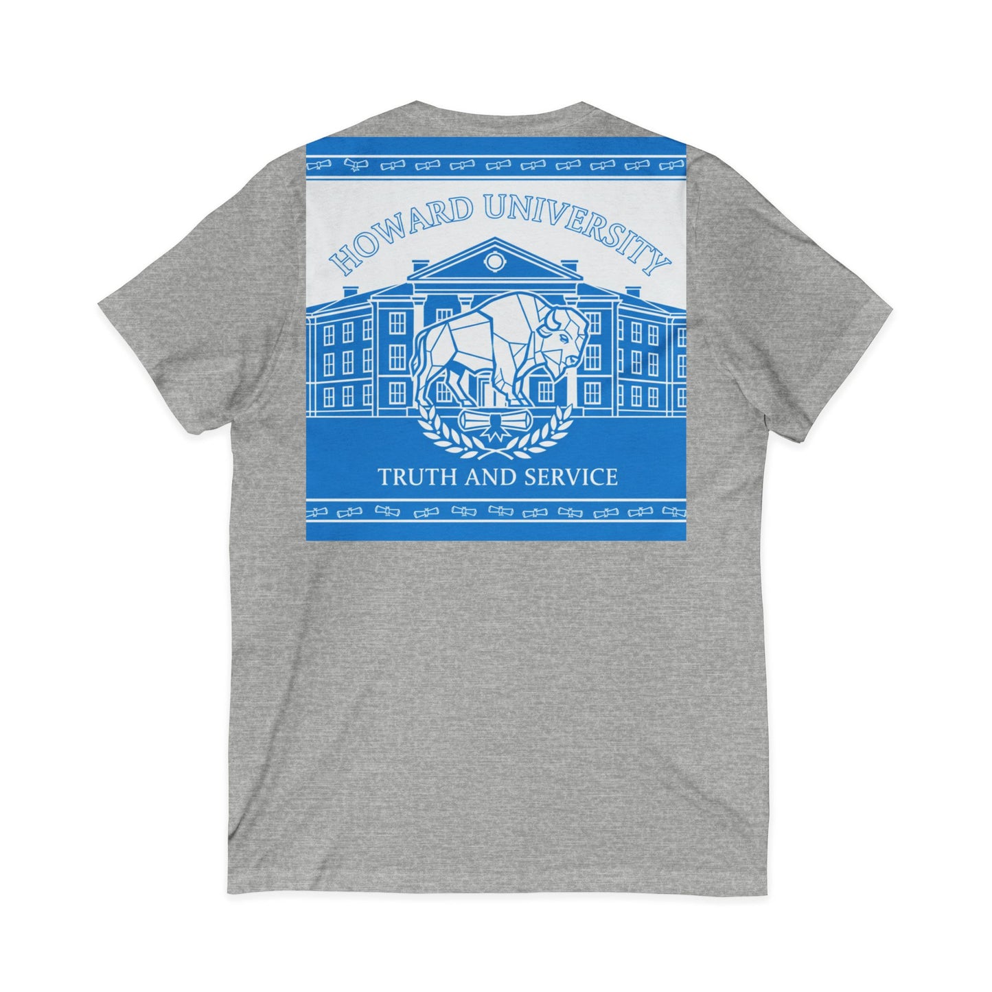 Howard University/ Truth and Service Unisex V-Neck T-Shirt