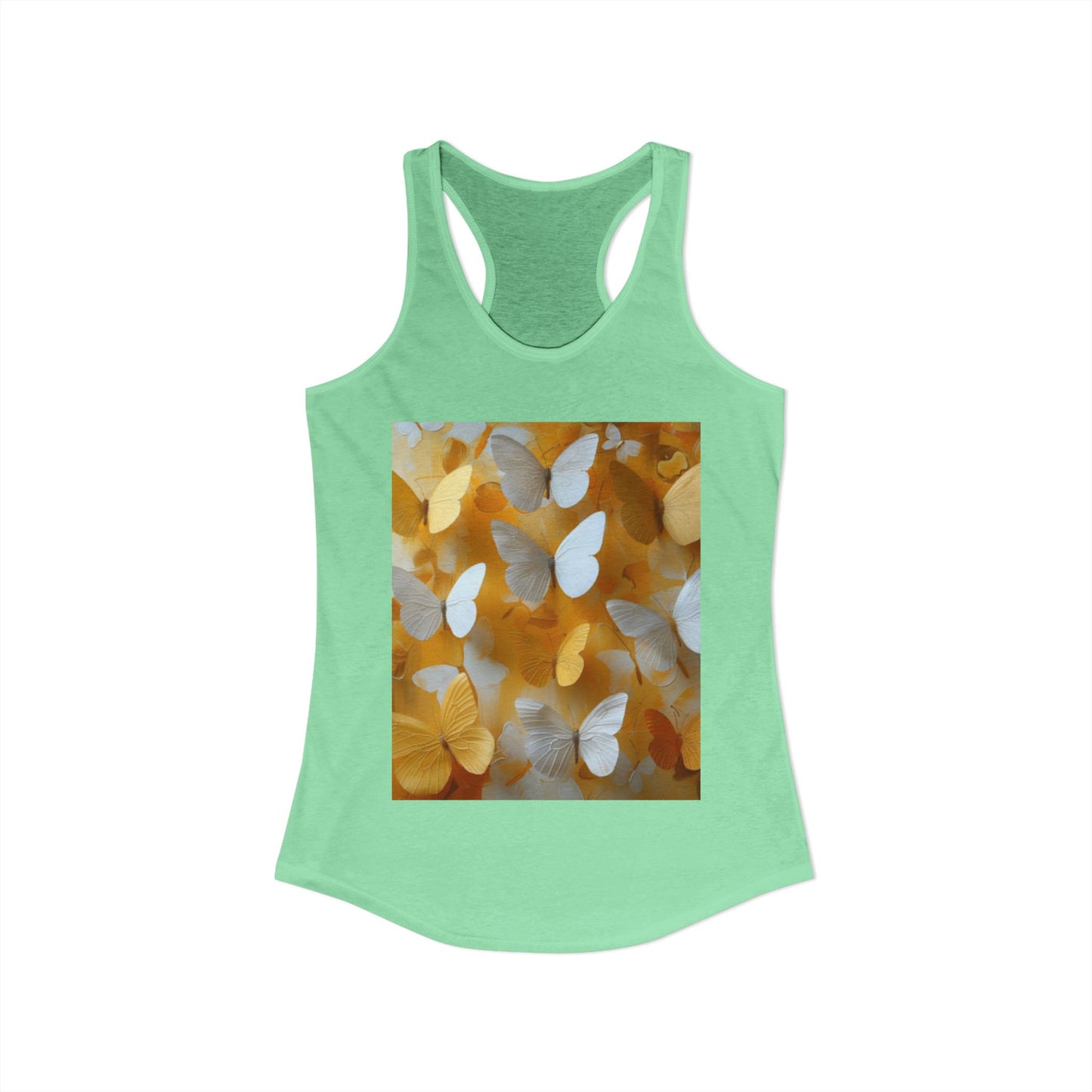 Flutter & Flow | Women's Razorback  T-Shirts with Artistic Butterflies 8