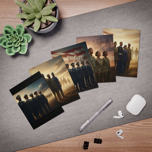 Honoring Black Military Service – Memorial Day Greeting Card Set 2/Multi-Design Greeting Cards (5-Pack)