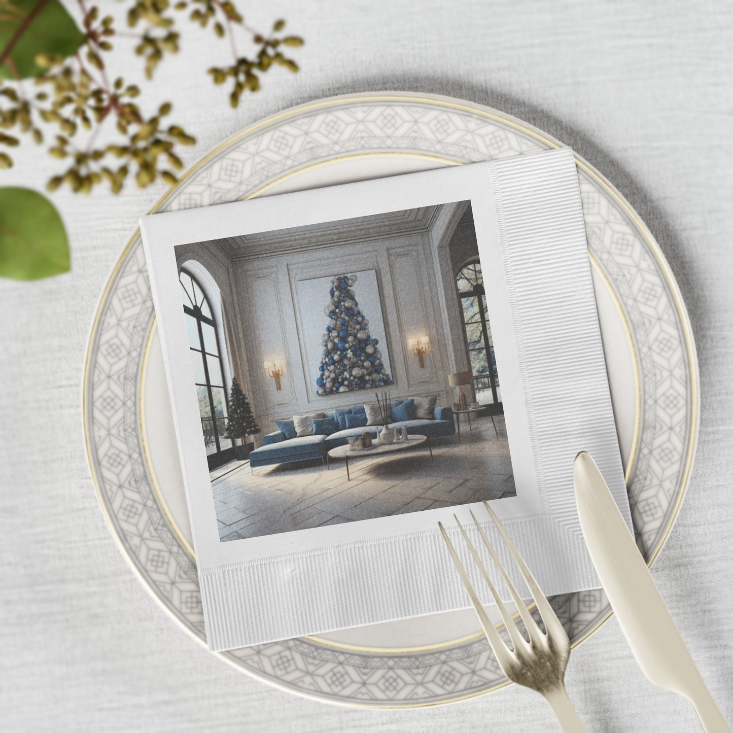 Dynamic Holiday Napkins for Sophisticated Living Spaces