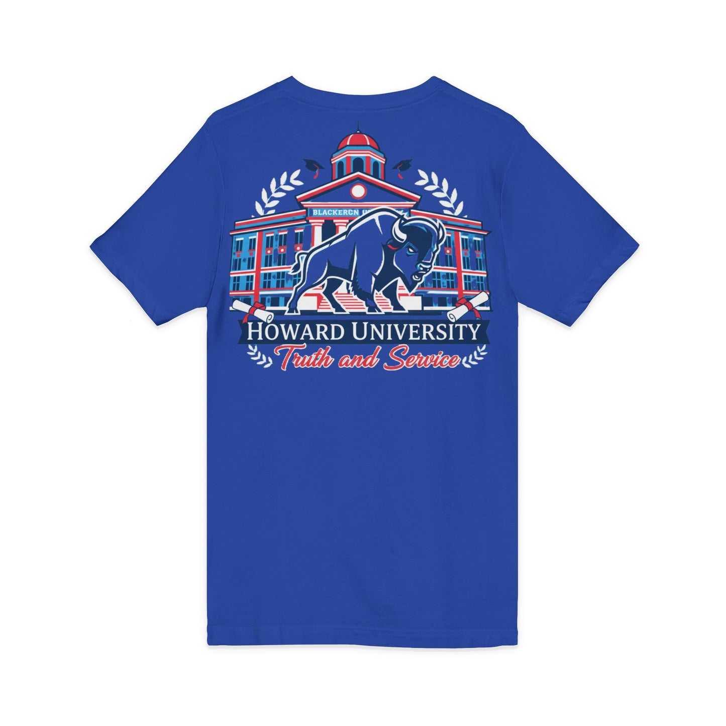 Howard University/ Truth and Service Unisex V-Neck T-Shirt 8