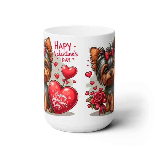Love Paws- Yorkshire Terrier Valentine's Day Mug 15oz