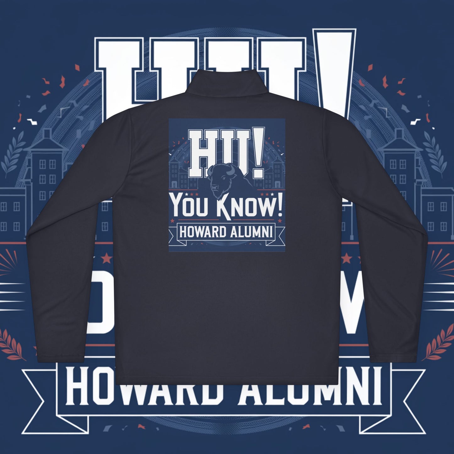 Howard University Legacy Unisex 1/4 Zip Pullover – Classic Solid Color HBCU Pride Collection/ Truth and Service