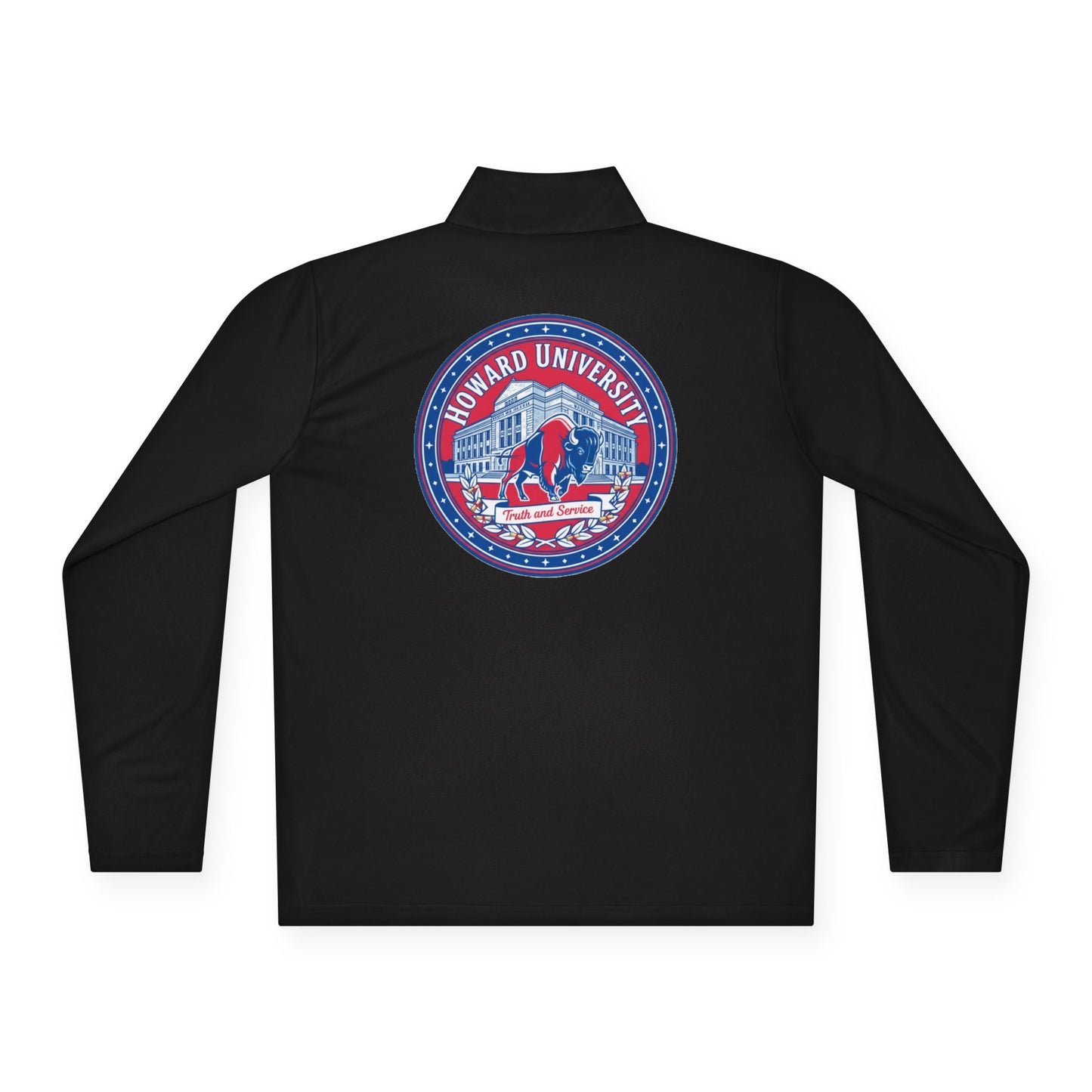 Howard University Legacy Unisex 1/4 Zip Pullover – Classic Solid Color HBCU Pride Collection/ Truth and Service