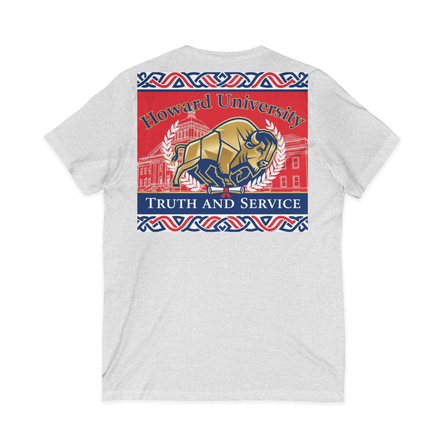 Howard University/ Truth and Service Unisex V-Neck T-Shirt