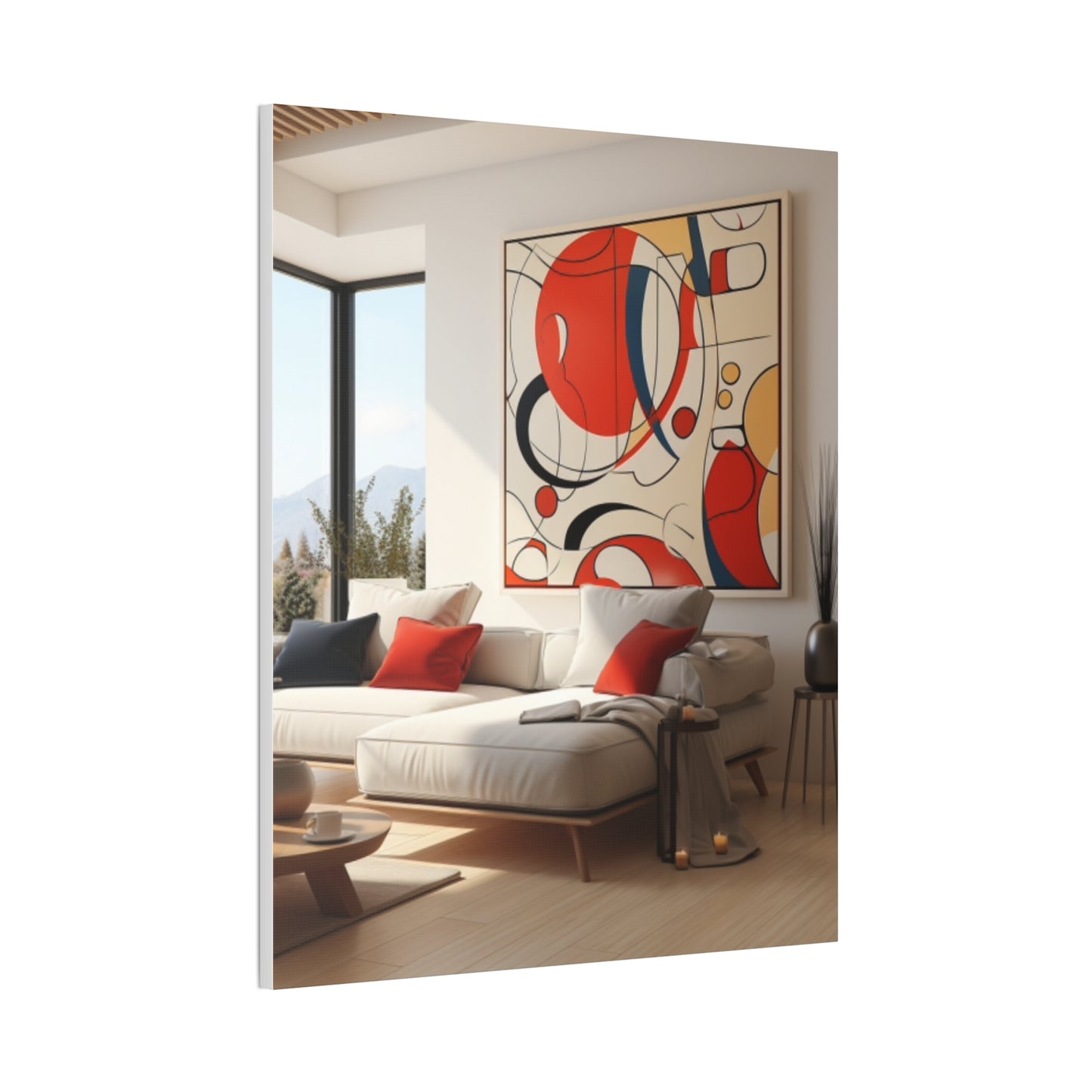 Crimson Elegance: A Symphony of Sophistication Canvas Print