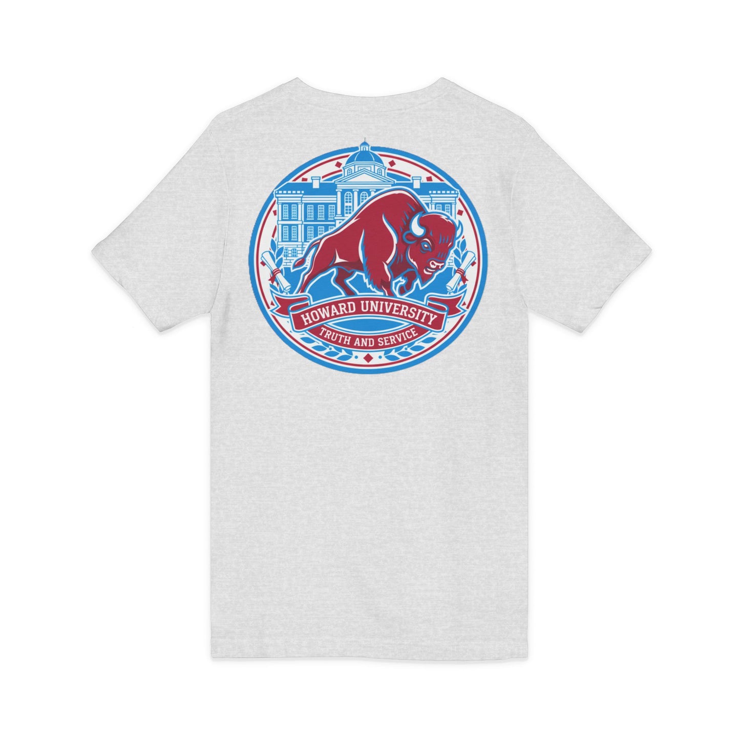 Howard University/ Truth and Service Unisex V-Neck T-Shirt 7