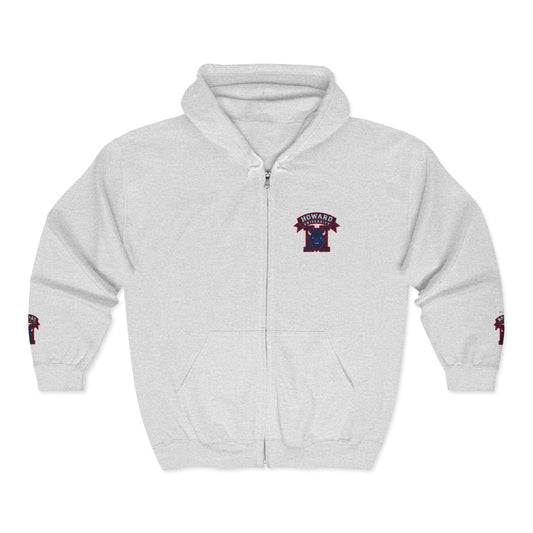 Bison Heritage Embroidered Collection: Full-Zip Sweatshirt | Howard-Inspired HBCU Collegiate Jacket