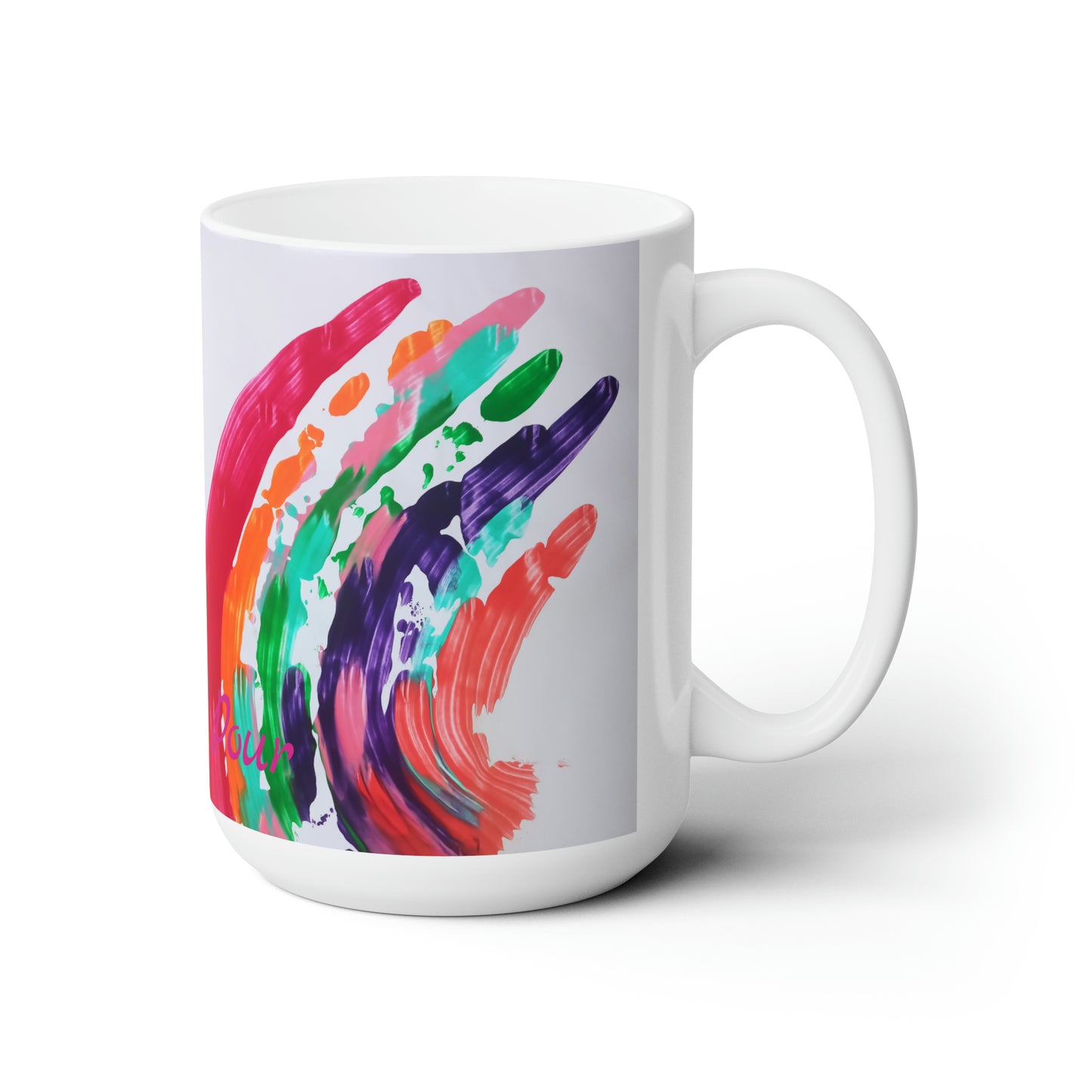 Artsy Pour Ceramic Mug 15oz