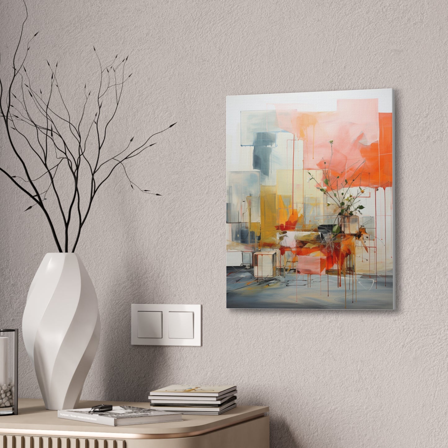 Timeless Elegance: Refined Muted Hues Canvas Print for Sophisticated Living Spaces