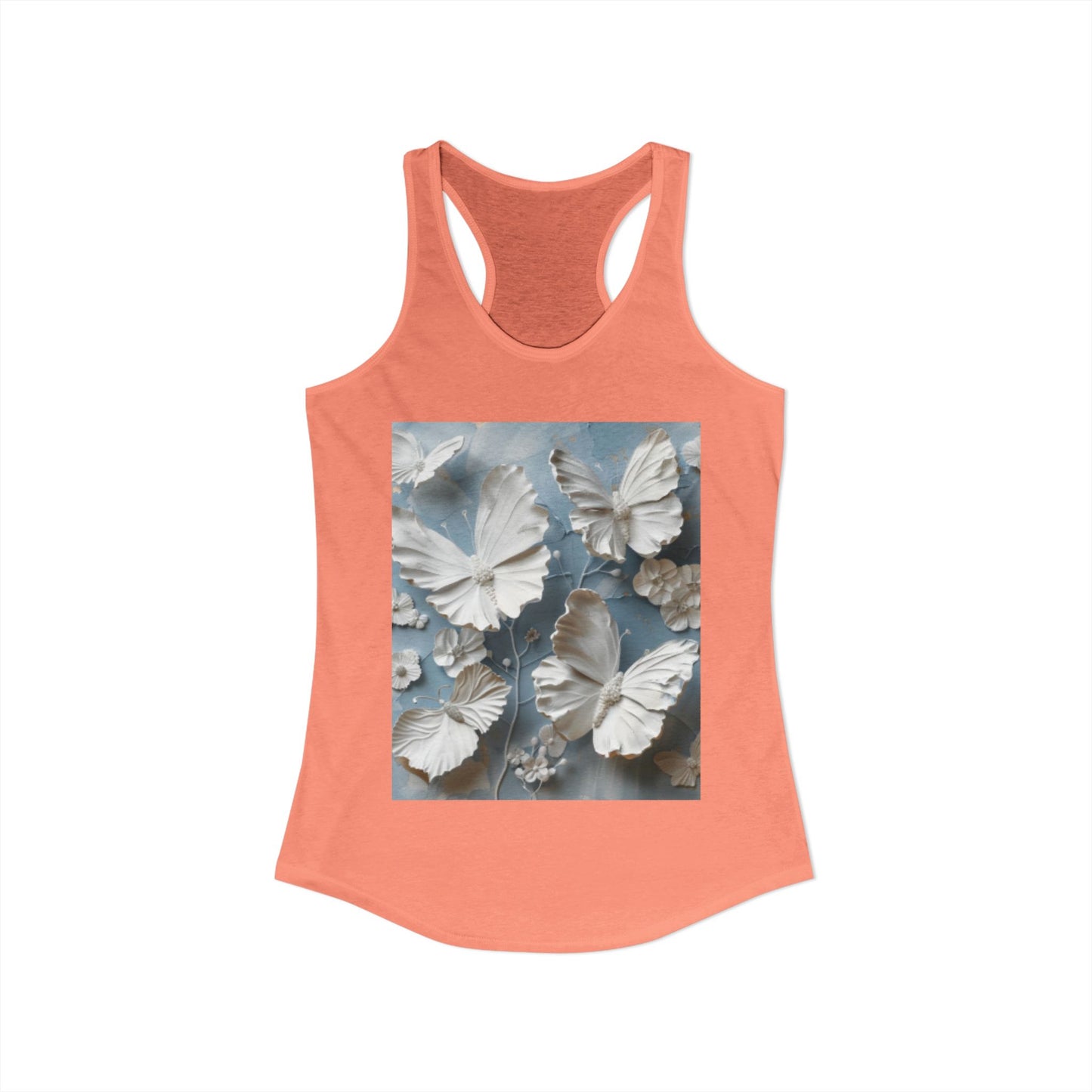 Flutter & Flow | Women's Razorback White T-Shirts with Artistic Butterflies 4
