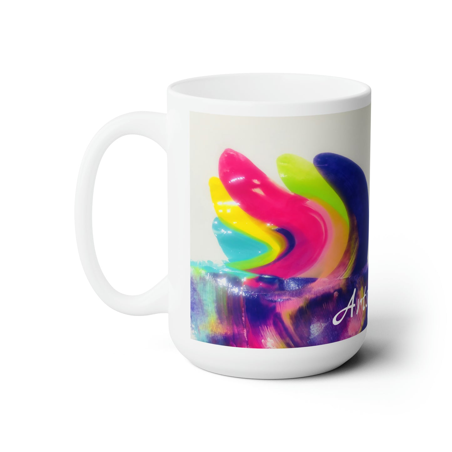 Artsy Pour Ceramic Mug 15oz
