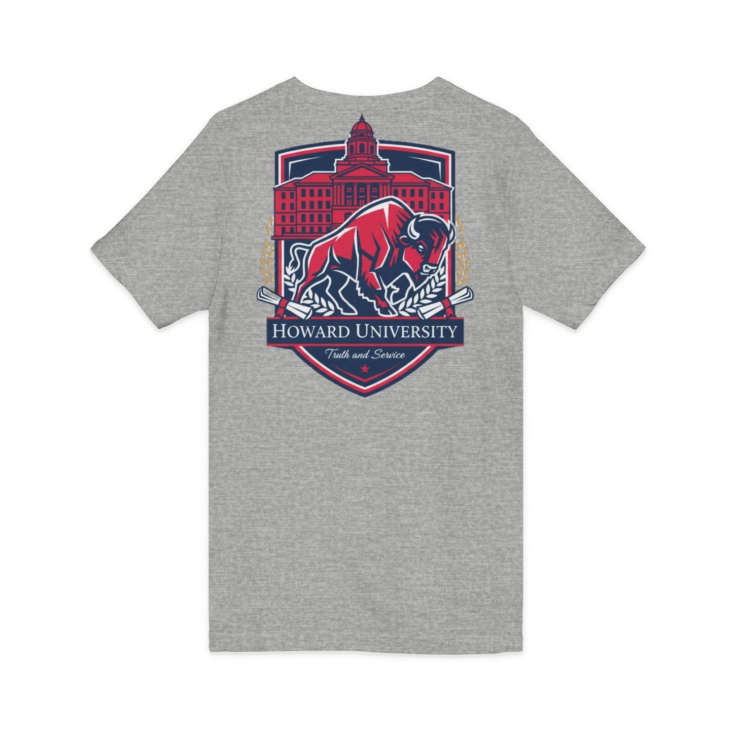 Howard University/ Truth and Service Unisex V-Neck T-Shirt 5