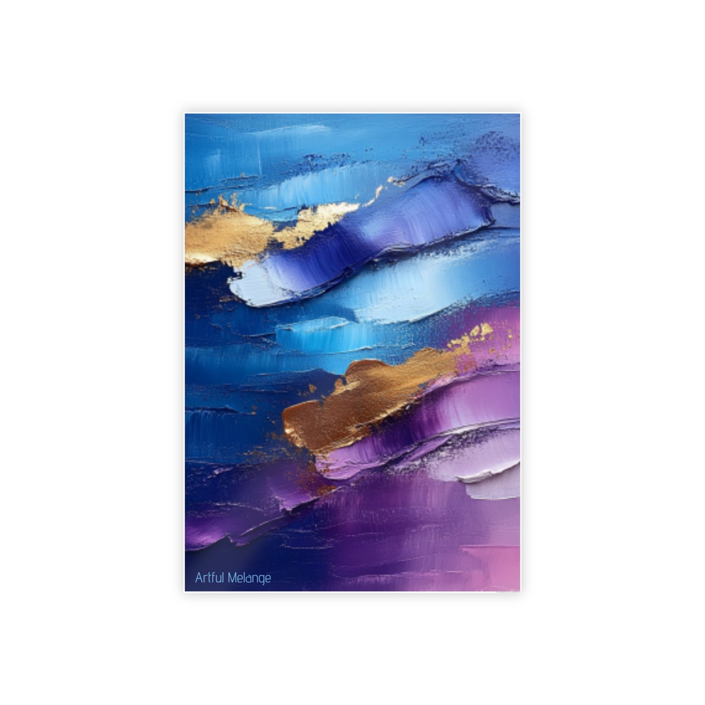 Gleaming Acrylic Abstract Poster: A Spectrum of Colorful Elegance