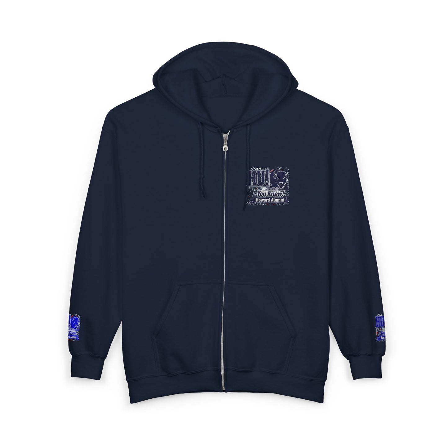 Bison Heritage Embroidered Collection: Full-Zip Sweatshirt | Howard-Inspired HBCU Collegiate Jacket