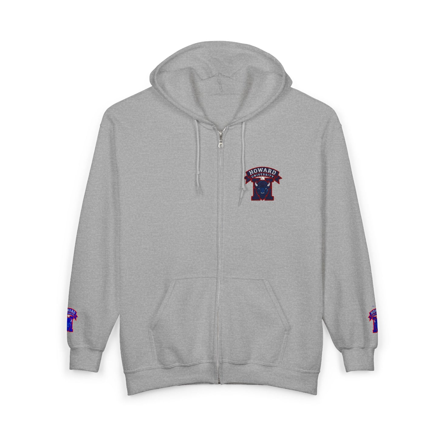 Bison Heritage Embroidered Collection: Full-Zip Sweatshirt | Howard-Inspired HBCU Collegiate Jacket