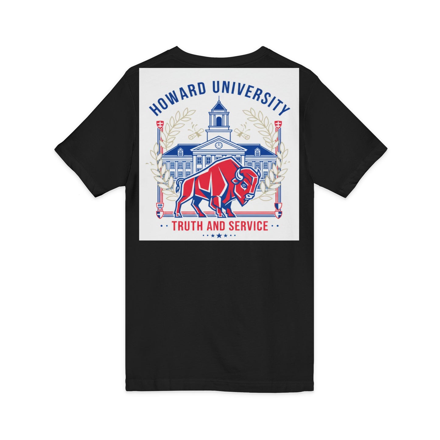 Howard University/ Truth and Service Unisex V-Neck T-Shirt 4