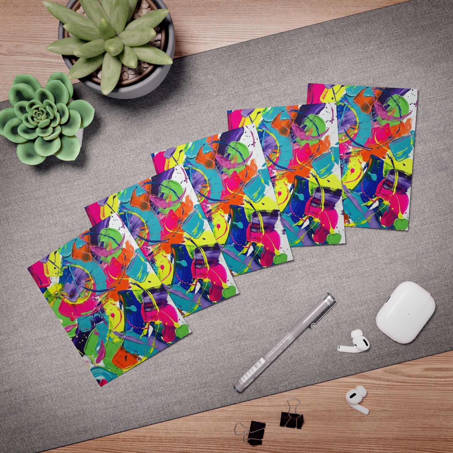 Elegance in Ink:  Abstract Art Note Card Set(5-Pack)