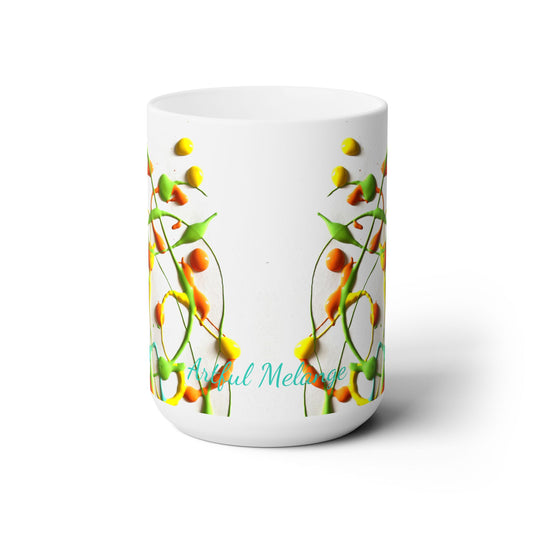 Artsy Abstract Ceramic Mug 15oz
