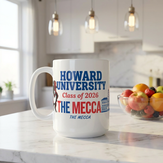 Howard University Class of 2026 Mug – The Mecca Bison Pride,Jumbo Mug 3, 20oz