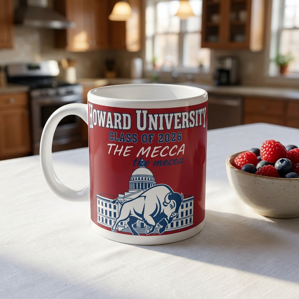Howard University Class of 2026 Mug – The Mecca Bison Pride,Jumbo Mug 5, 20oz