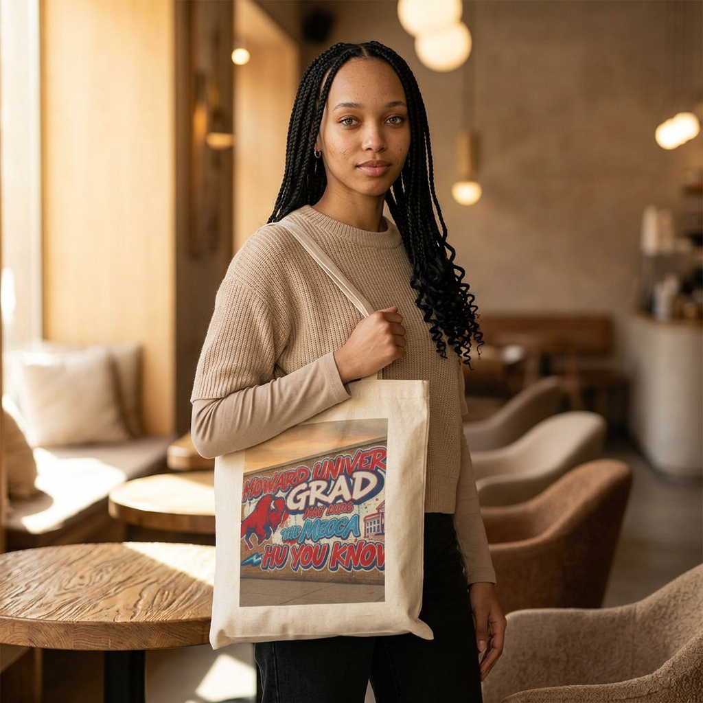 Howard University Grad Cotton Canvas Tote – HU, You Know! Rep your legacy. Carry your culture