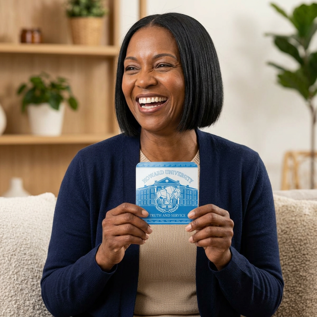 Howard University Coaster Set 2 – HU Pride Campus & Bison Design