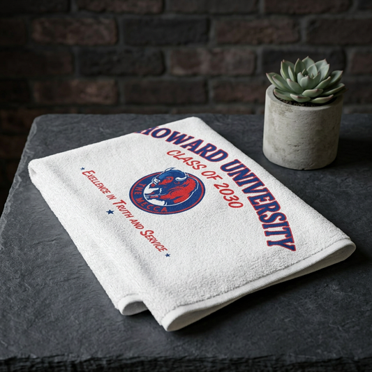Howard University Bison Pride Rally Towel – HBCU Spirit Game Day Essential/Class of 2030 11" x 18"