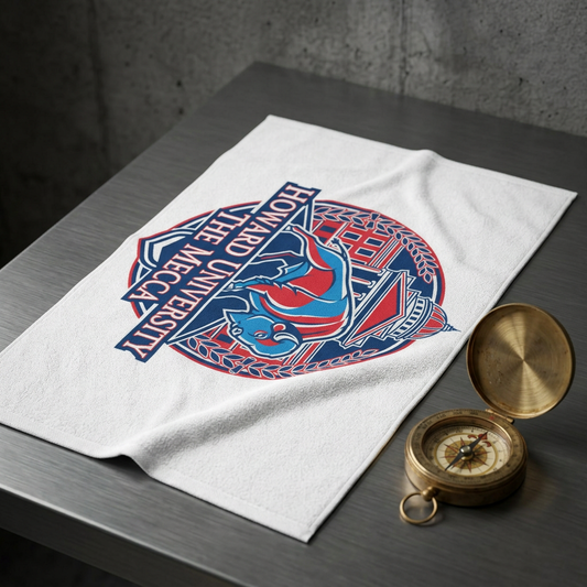 Howard University Bison Pride Rally Towel – HBCU Spirit Game Day Essential/The Mecca 11" x 18"