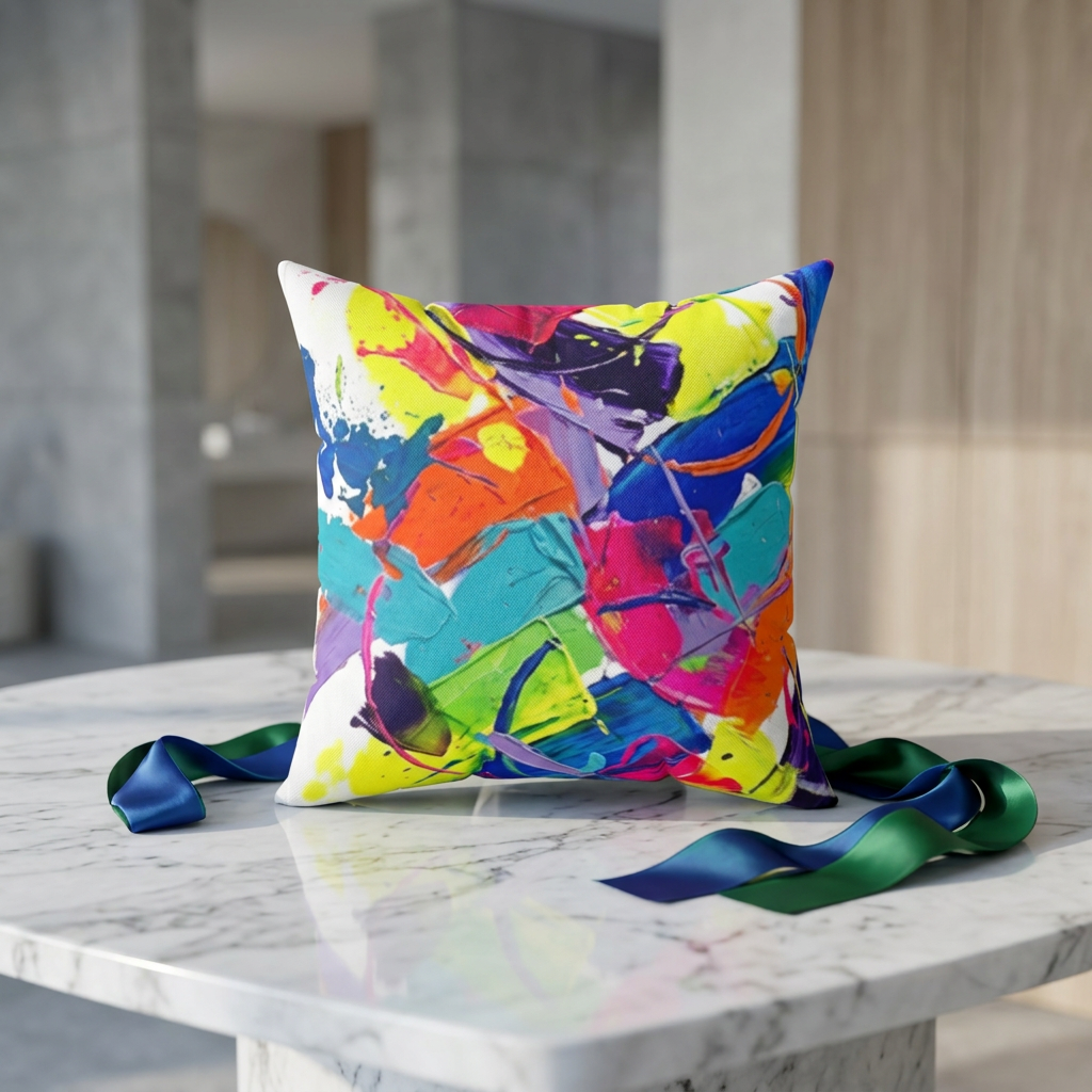 Artistic Abstractions: Abstract Acrylic Art Pillows Collection