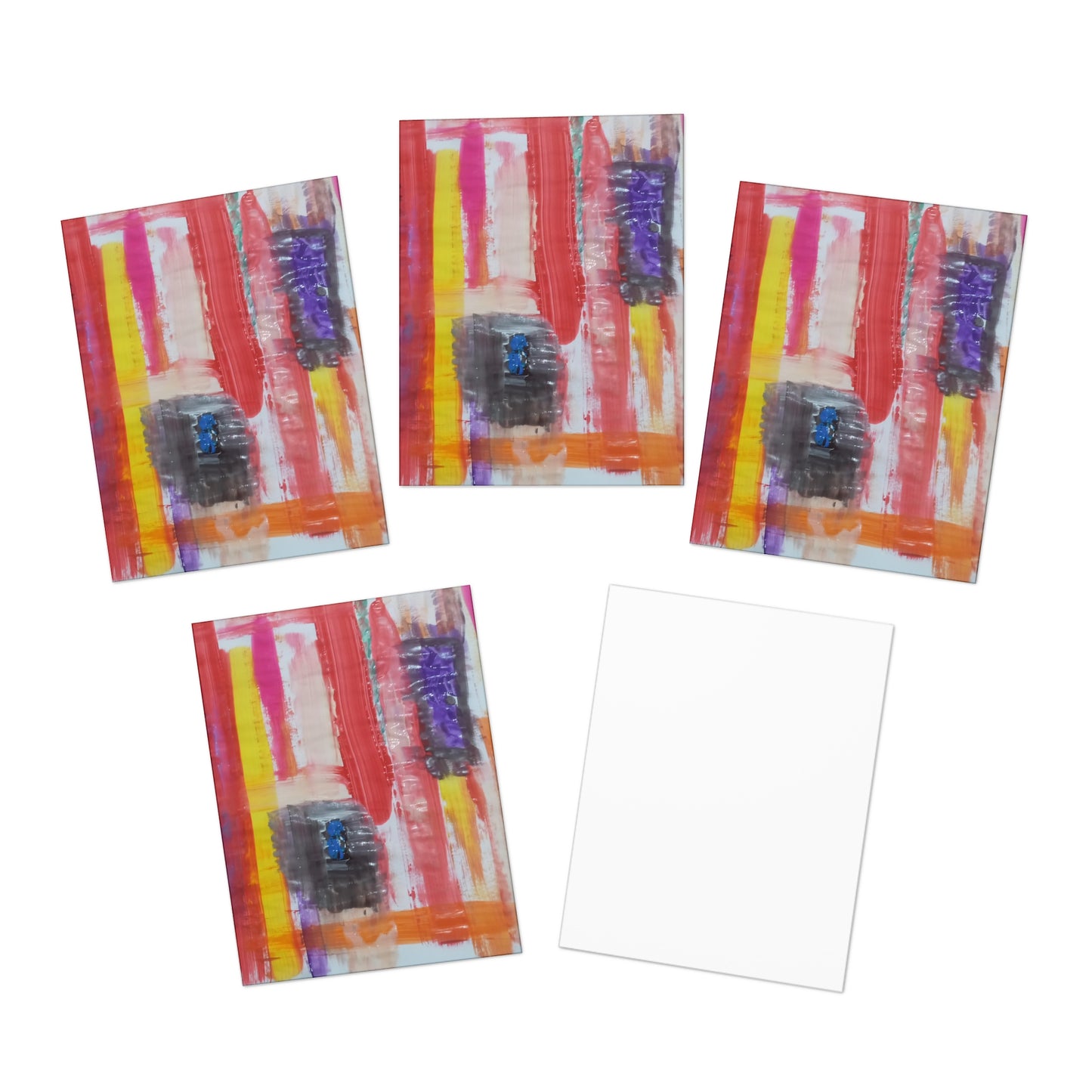 Elegance in Ink:  Abstract Art Note Card Set(5-Pack)