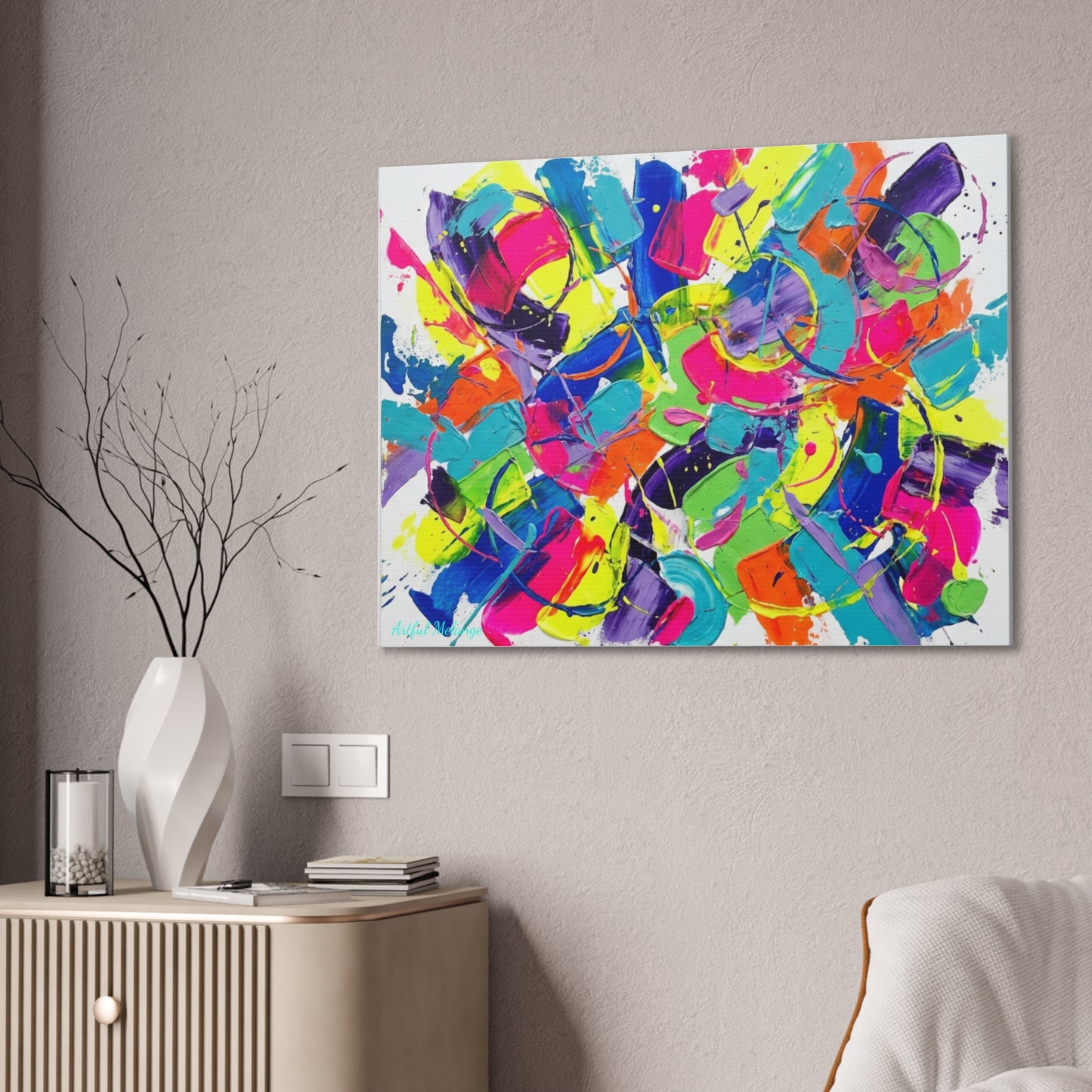Acrylic Abstract Canvas Print - Richly Textured Artistry