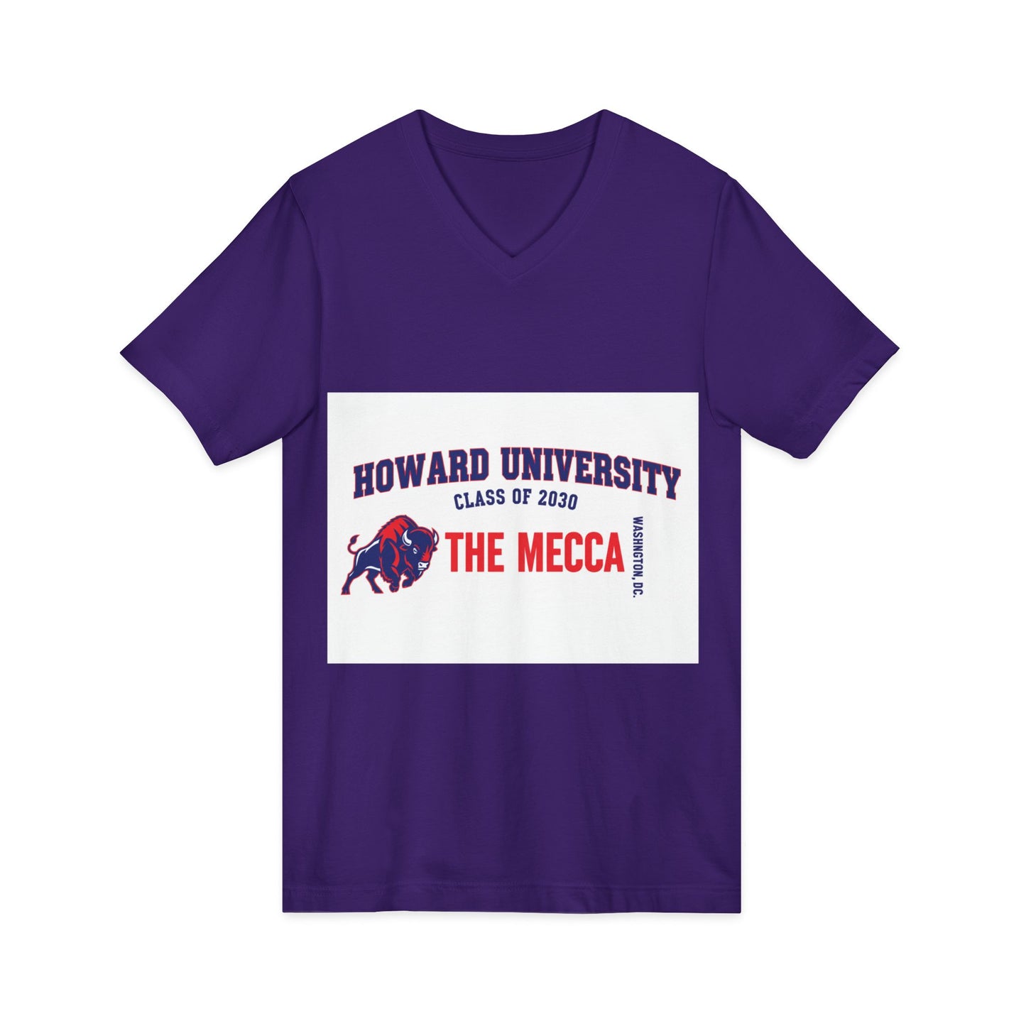 Howard University Class of 2030 Unisex V-Neck T-Shirt | The Mecca Incoming Class Tee