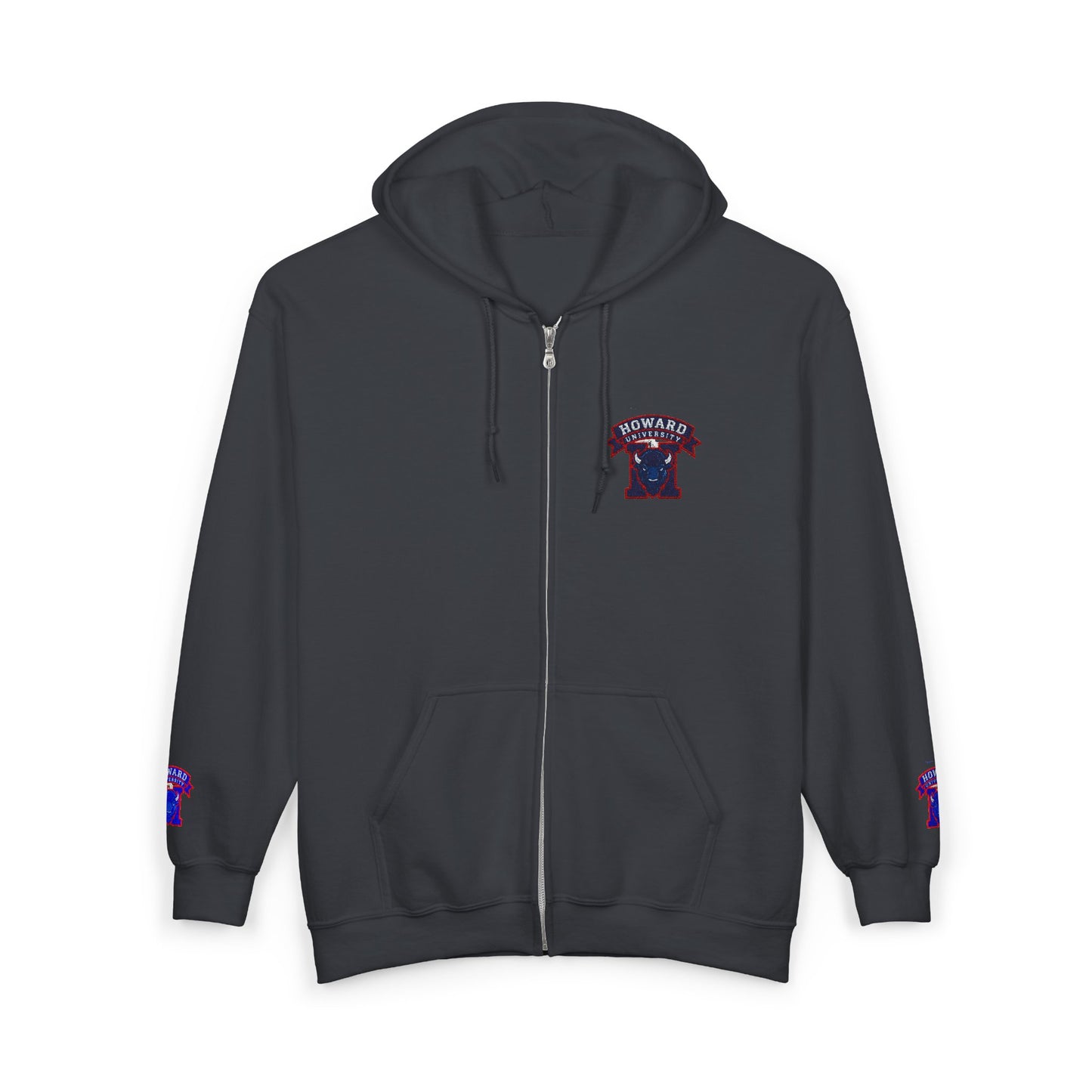 Bison Heritage Embroidered Collection: Full-Zip Sweatshirt | Howard-Inspired HBCU Collegiate Jacket