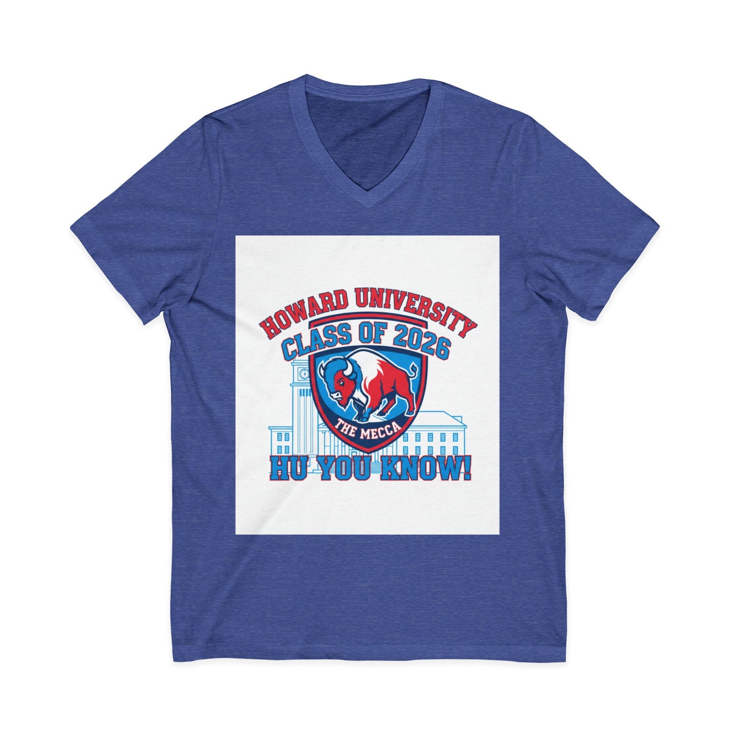 Howard University Class of 2026 Unisex V-Neck T-Shirt | The Mecca Incoming Class Tee