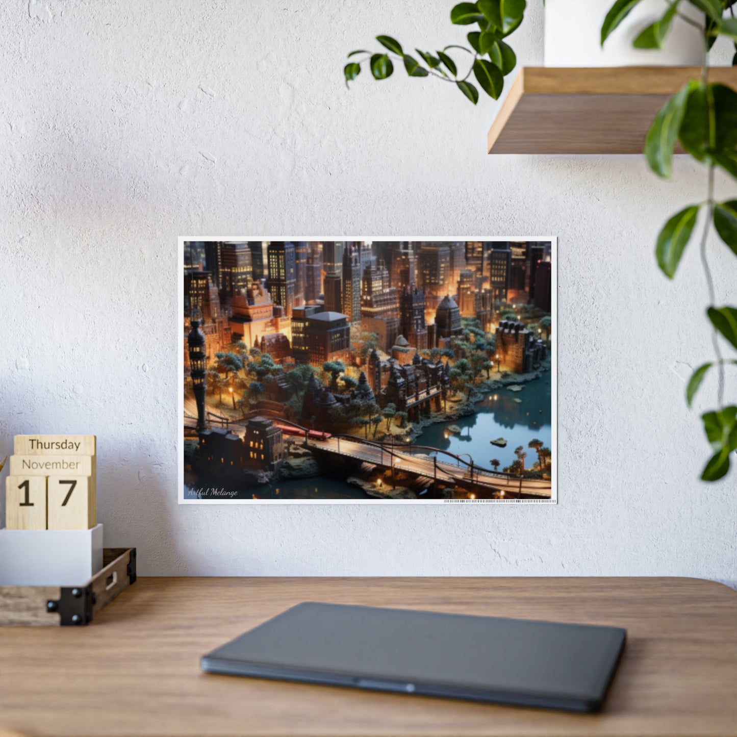 Skyline Vista: Hyper-Realistic 3D Cityscape Posters