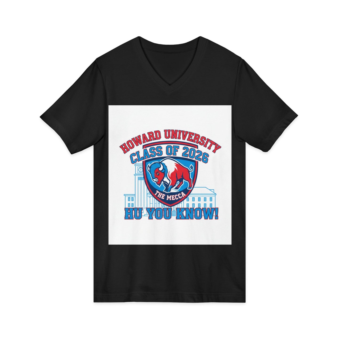 Howard University Class of 2026 Unisex V-Neck T-Shirt | The Mecca Incoming Class Tee